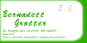 bernadett grotter business card